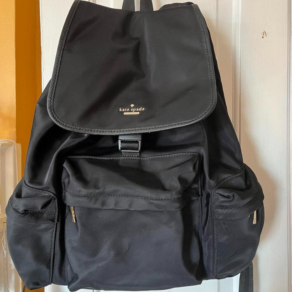Kate Spade Black Nylon Backpack